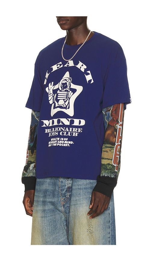 Wellness Long Sleeve Tee in Blue. - size L (also in M, S, XL/1X) - Billionaire Boys Club - Modalova