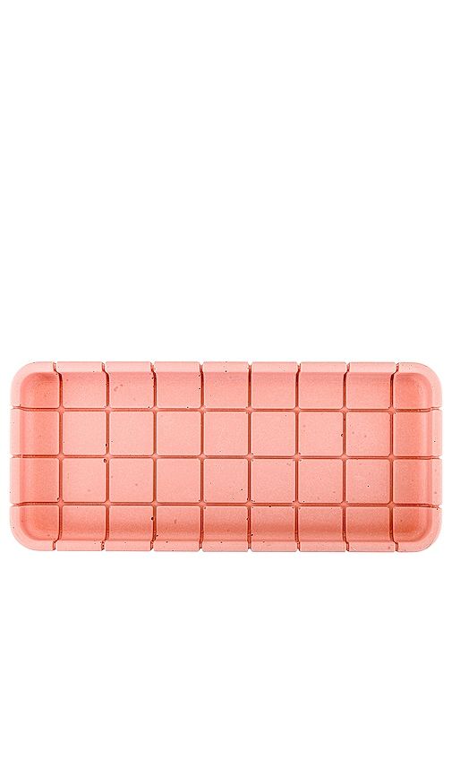 Tile Oblong Tray in Pink - Block Design - Modalova