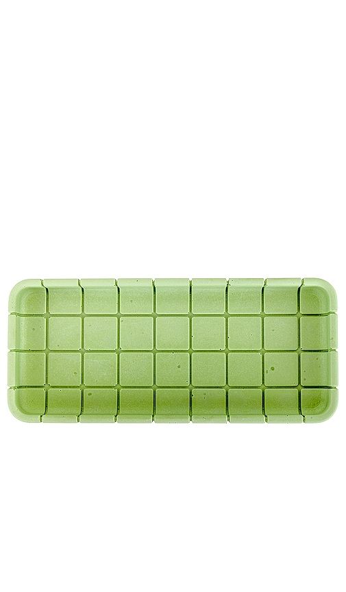 Tile Oblong Tray in Green - Block Design - Modalova