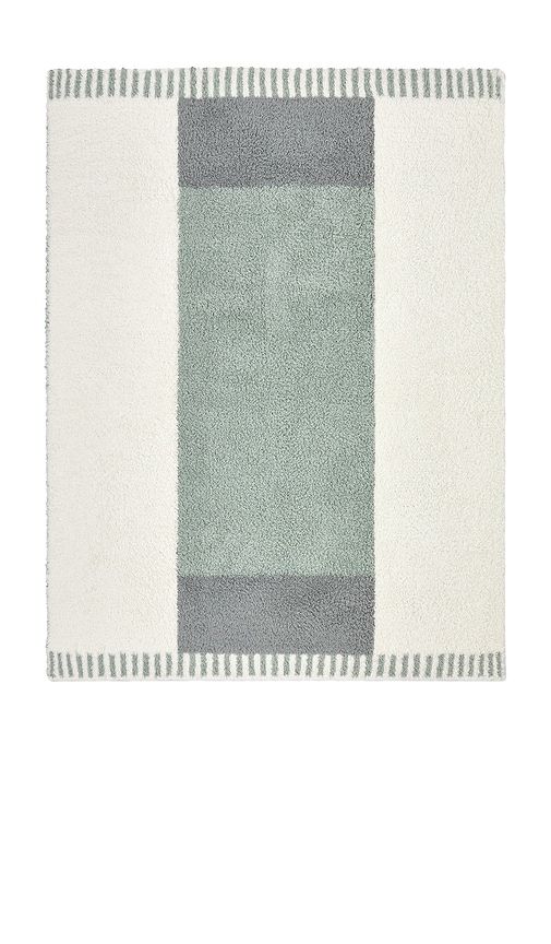 Cozychic Cova Center Stripe Stroller Blanket in Sage,Beige - Barefoot Dreams - Modalova