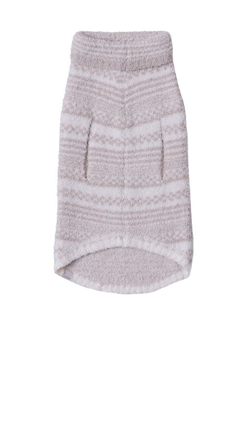 CozyChic Checkered Stripe Pet Sweater in Cream. - size L (also in M, S, XL) - Barefoot Dreams - Modalova