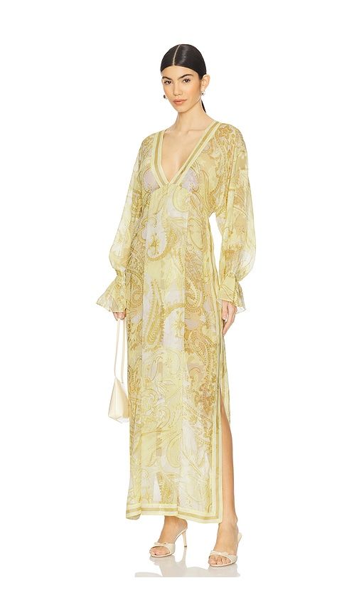 Kaftan Without Slip in Yellow. - size L (also in M, S, XL, XS, XXS) - HEMANT AND NANDITA - Modalova