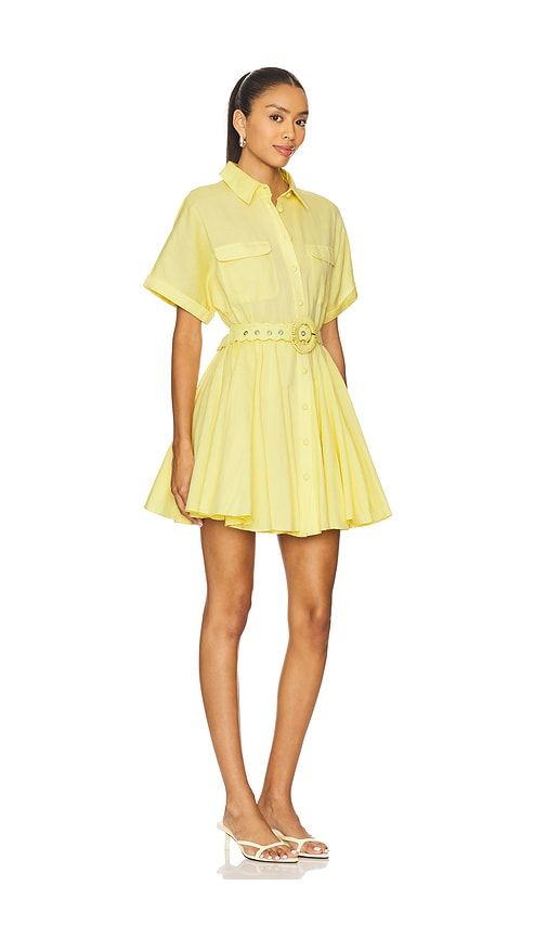 X REVOLVE Belted Mini Dress in Lemon. - size M (also in XS) - HEMANT AND NANDITA - Modalova