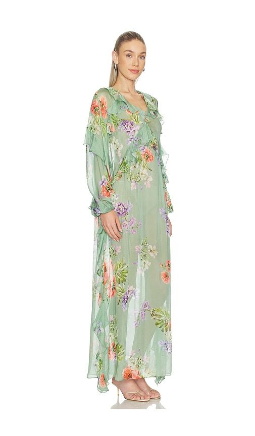 Long Ruffle Kaftan in . - size M (also in XS, XXS) - HEMANT AND NANDITA - Modalova
