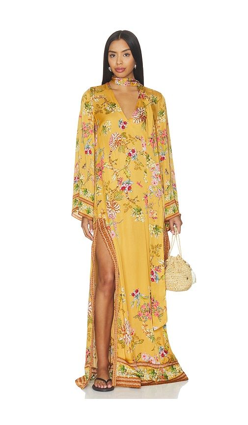 Maxi Kaftan With Belt in Metallic . - size S (also in XXS, XS, M, L) - HEMANT AND NANDITA - Modalova
