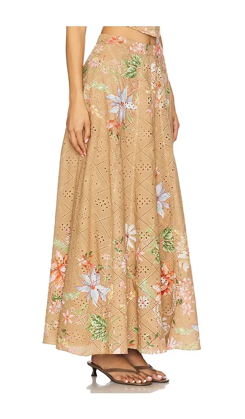 X Revolve Long Skirt in Tan,Neutral. - size M (also in XS) - HEMANT AND NANDITA - Modalova