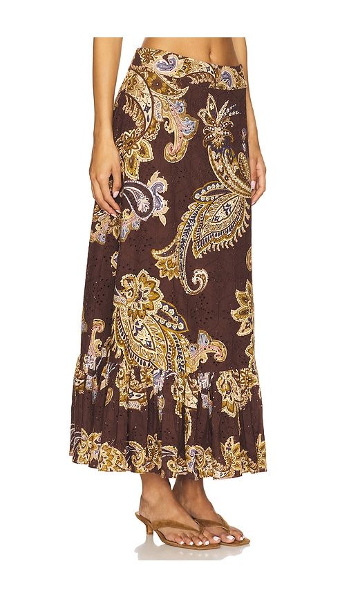 A Line Ankle Length Skirt in Chocolate. - size L (also in S, XXS) - HEMANT AND NANDITA - Modalova