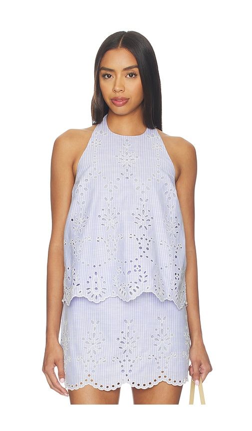 Halter Neck Top in Blue. - size S (also in XXS, XS, M, L) - HEMANT AND NANDITA - Modalova
