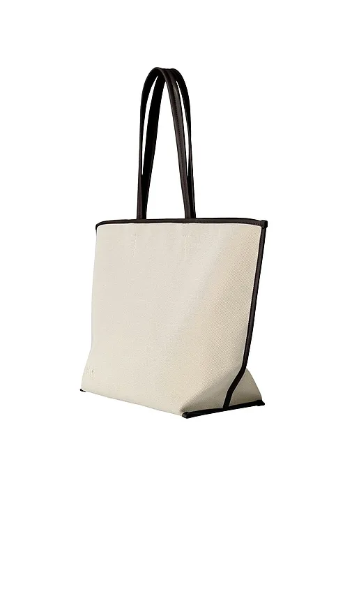 The Leather Trim Tote in Cream - BEIS - Modalova
