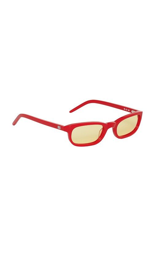 Flossie Wayfarer Sunglasses in Red - BRU Eyewear - Modalova