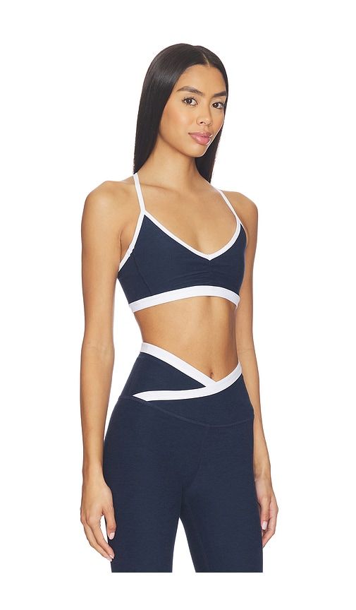 Spacedye Shirred Colorblock Bra in Navy. - size XL (also in XS) - Beyond Yoga - Modalova