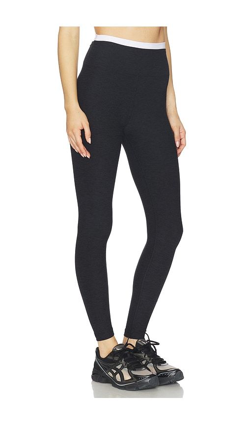 Spacedye Layered High Waisted Midi Legging in Black. - size L (also in M, XL) - Beyond Yoga - Modalova