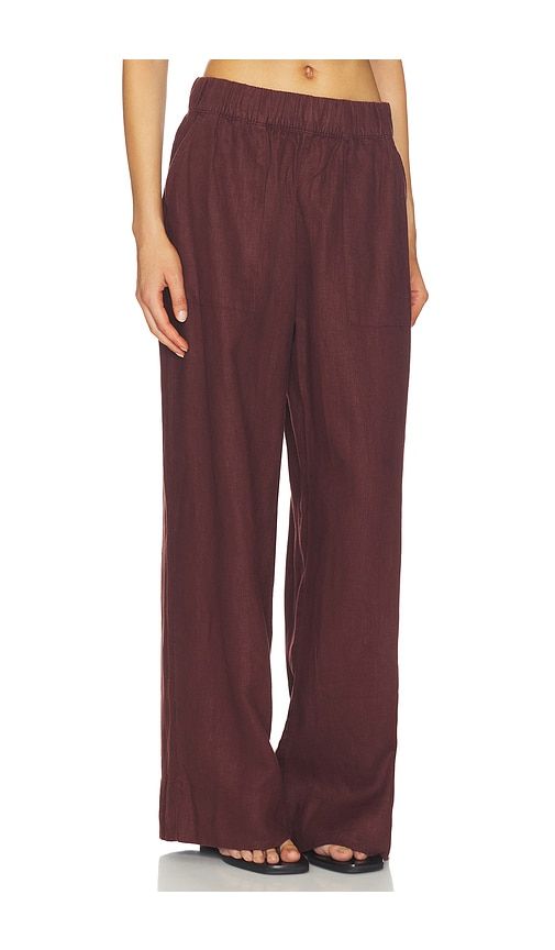 Easy Wide Leg Linen Pant in Brown. - size M (also in S, XS) - Beyond Yoga - Modalova