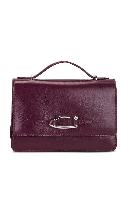 Nara Top Handle Bag in Burgundy - BY FAR - Modalova