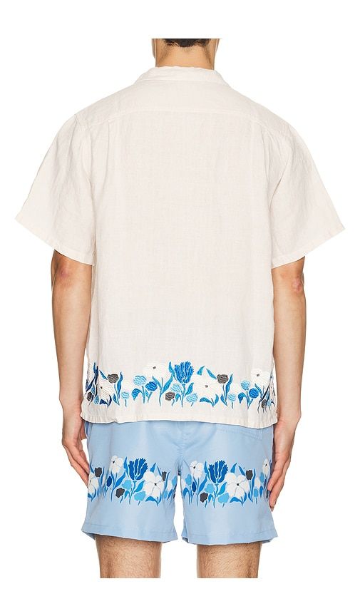 Pearl Lawn Linen Camp Shirt in . - size L (also in M, S, XL/1X) - Bather - Modalova
