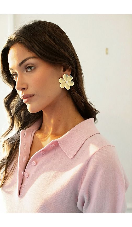 Flora Earrings in Metallic - Brinker + Eliza - Modalova
