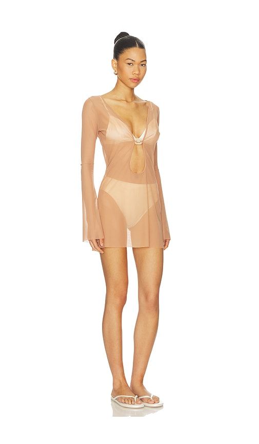 Ring Priya Mini Dress in Tan. - size M/L (also in XS/S) - Bond Eye - Modalova