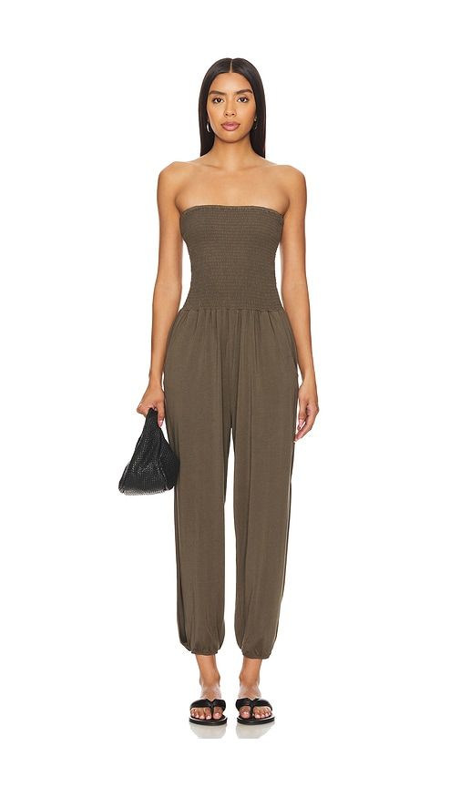 Sleeveless Jumpsuit in Army. - size L (also in XL) - Bobi - Modalova