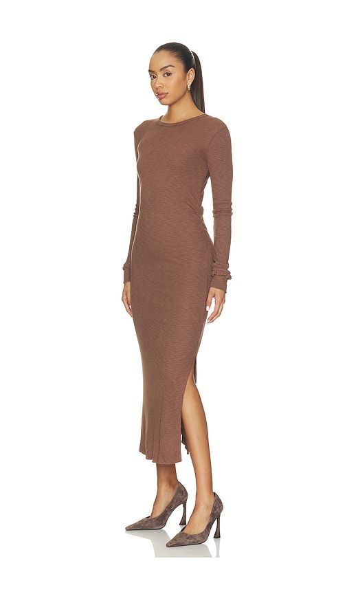 Slim Midi Dress in Tan. - size L (also in M, S, XL, XS) - Bobi - Modalova