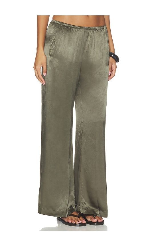 Wide Leg Pants in Sage. - size L (also in M, S, XL) - Bobi - Modalova