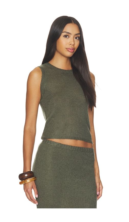 Blair Sleeveless Top in Sage. - size L (also in M, S, XL) - Bobi - Modalova
