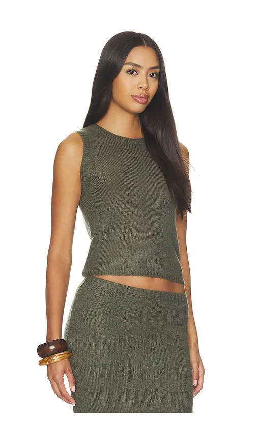 Blair Sleeveless Top in Sage. - size L (also in M, S, XL, XS) - Bobi - Modalova
