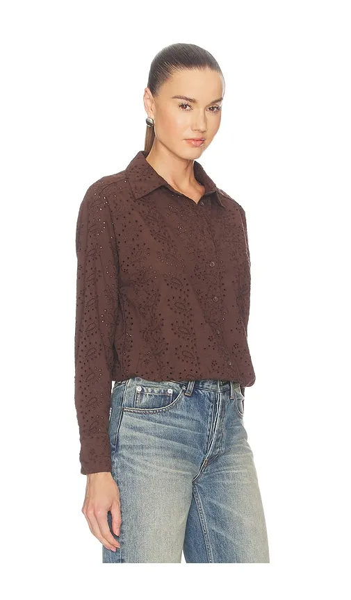 Fallon Button Up in Brown. - size L (also in M, S, XL, XS) - Bobi - Modalova