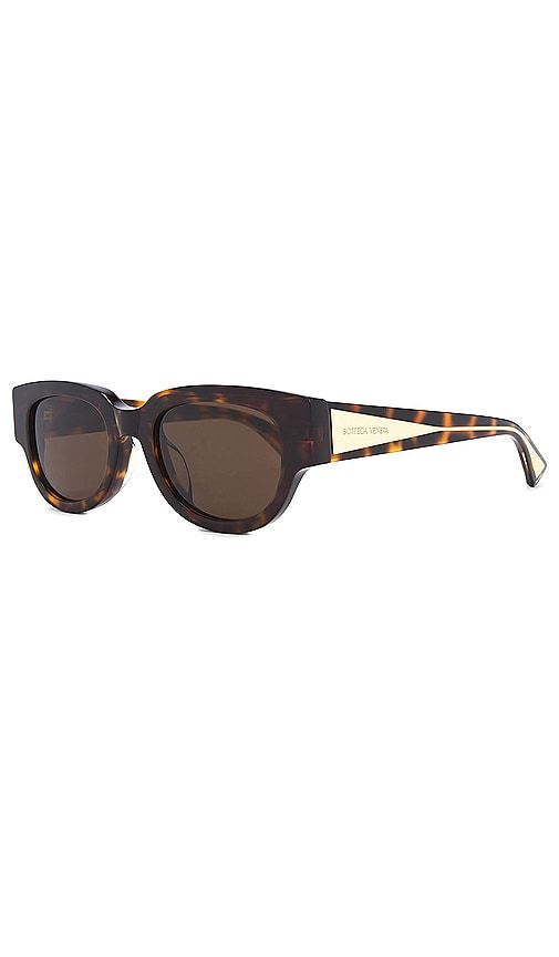 Nude Triangle Cat Eye Sunglasses in Brown - Bottega Veneta - Modalova