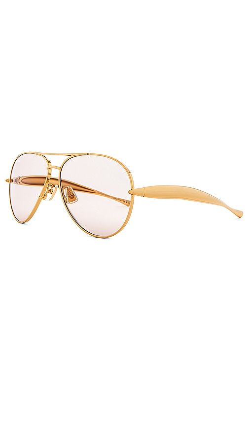 Sardine Aviator Sunglasses in Metallic - Bottega Veneta - Modalova