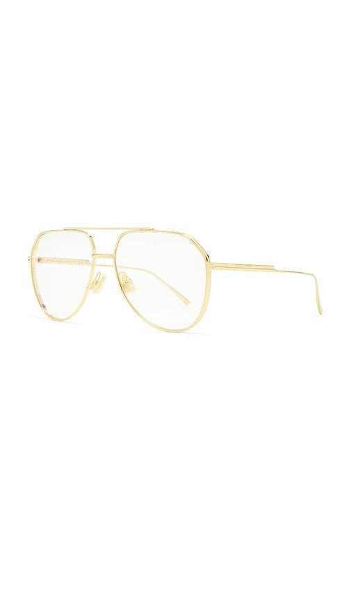 Aviator Eyeglasses in Metallic - Bottega Veneta - Modalova