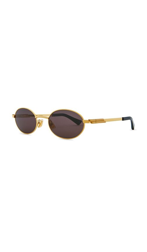 Oval Sunglasses in Metallic - Bottega Veneta - Modalova