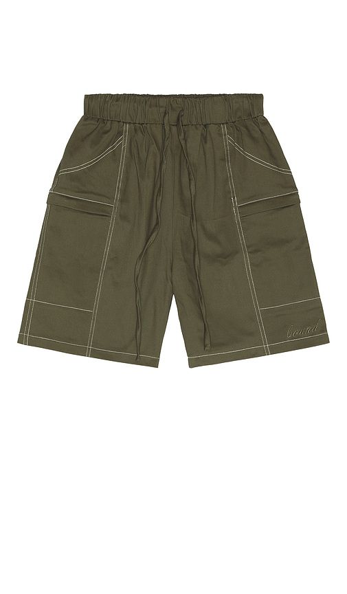 Canvas Contrast Shorts in Army. - size L (also in M, S, XL/1X) - Bound - Modalova