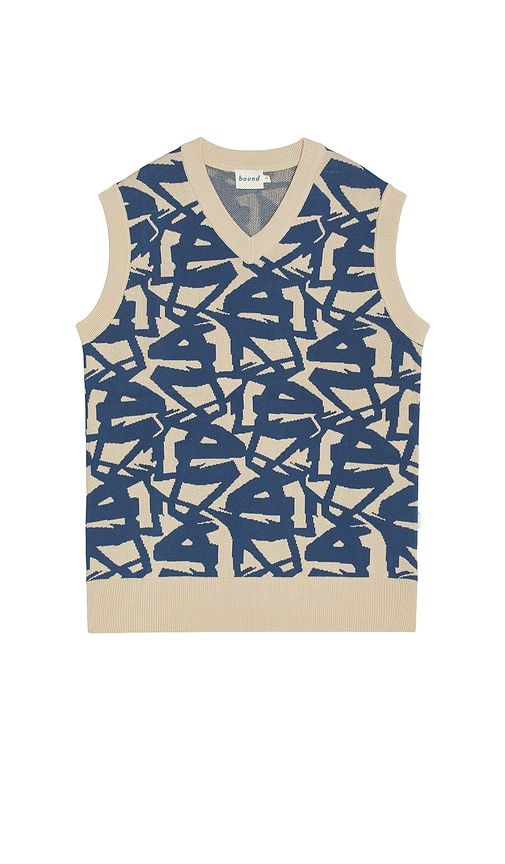 Abstract Ocean Vest in Taupe,. - size L (also in M, S, XL/1X) - Bound - Modalova