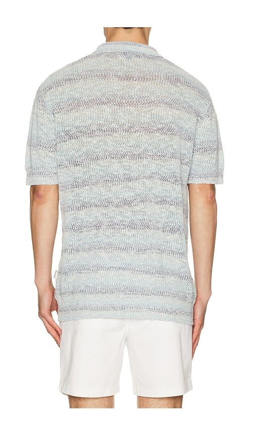 Textured Knit Polo in Blue. - size L (also in M, S, XL/1X) - Bound - Modalova