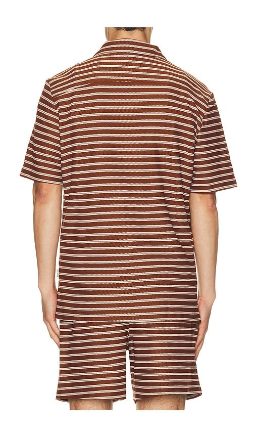 Stripe Jacquard Shirt in Orange. - size L (also in M, S, XL/1X) - Bound - Modalova