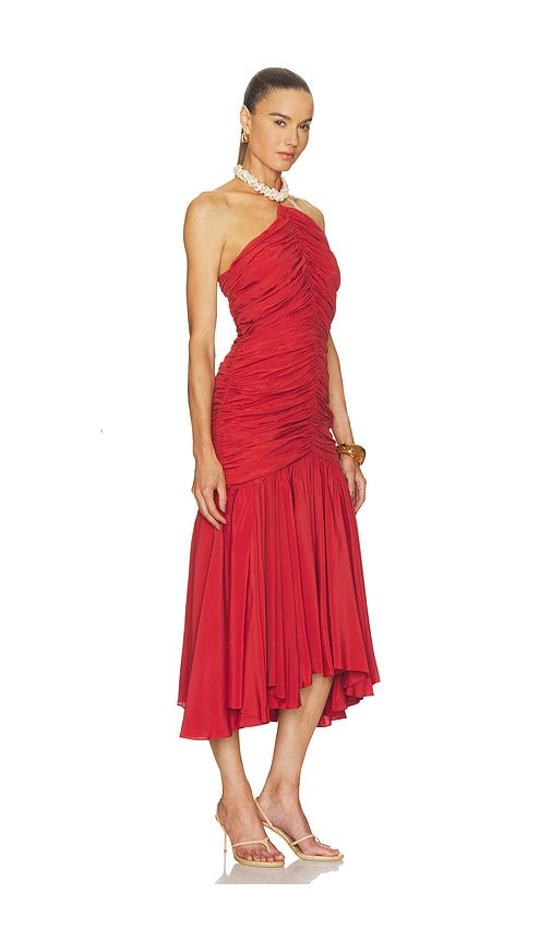KLEID SHELL DETAIL DRAPED CREPE LONG in . Größe 34. Also in 38, 40 - BALMAIN - Modalova