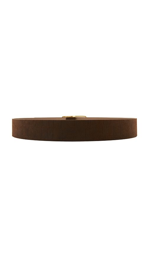 Milla Croco Suede Belt in Brown. - size L (also in M, S, XS) - B-Low the Belt - Modalova