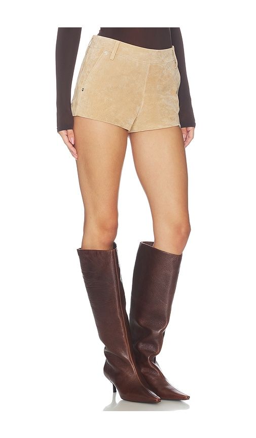 Suede Shorts in Tan. - size 24 (also in 25, 26, 27, 28, 29, 30, 31) - BLANKNYC - Modalova