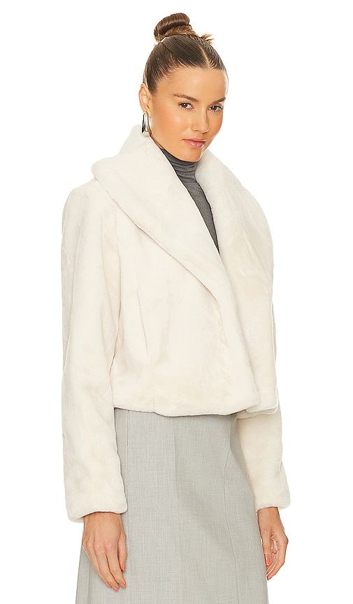 Faux Fur Jacket in White. - size L (also in M, S, XS) - BLANKNYC - Modalova