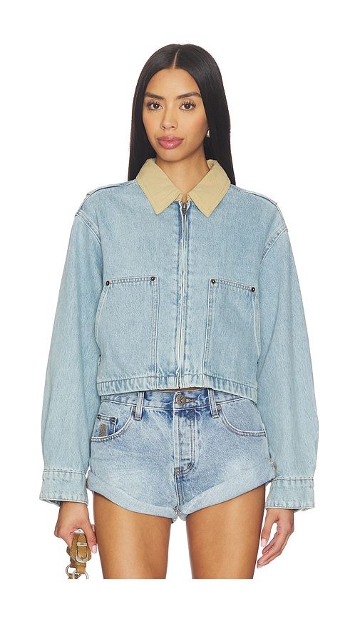 Cropped Denim Jacket in Blue. - size L (also in M) - BLANKNYC - Modalova
