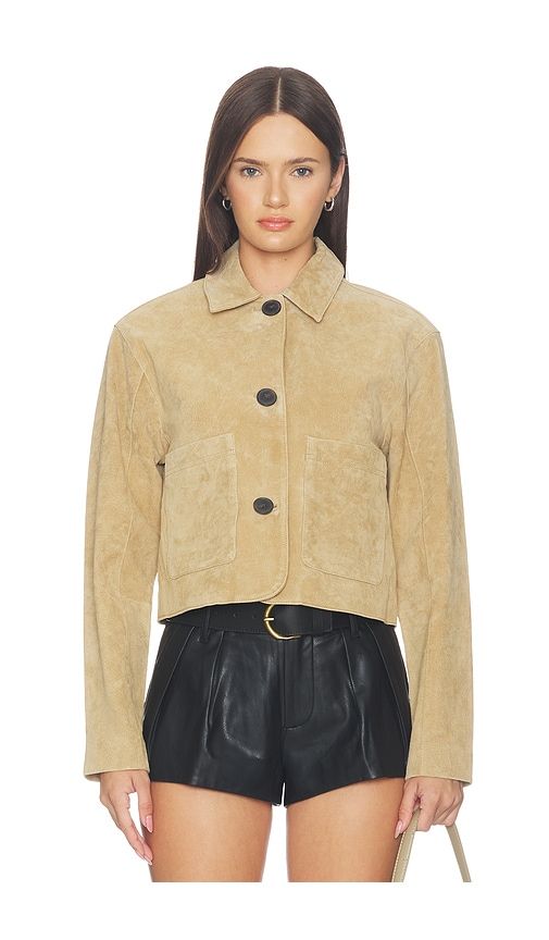 Suede Jacket in Tan. - size L (also in M, S) - BLANKNYC - Modalova
