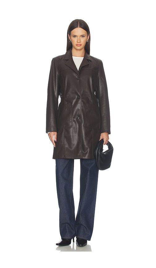 Faux Leather Jacket in Brown. - size L (also in M, S, XS) - BLANKNYC - Modalova