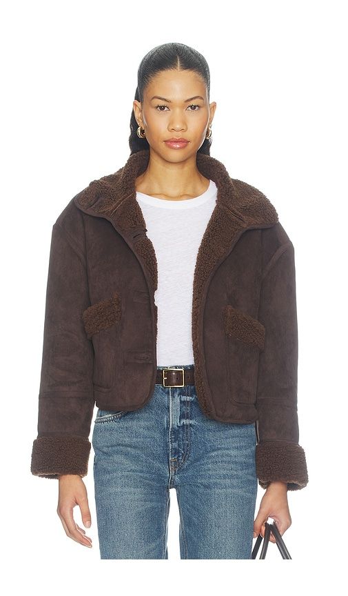 Faux Suede Jacket in Brown. - size L (also in M, S, XS) - BLANKNYC - Modalova