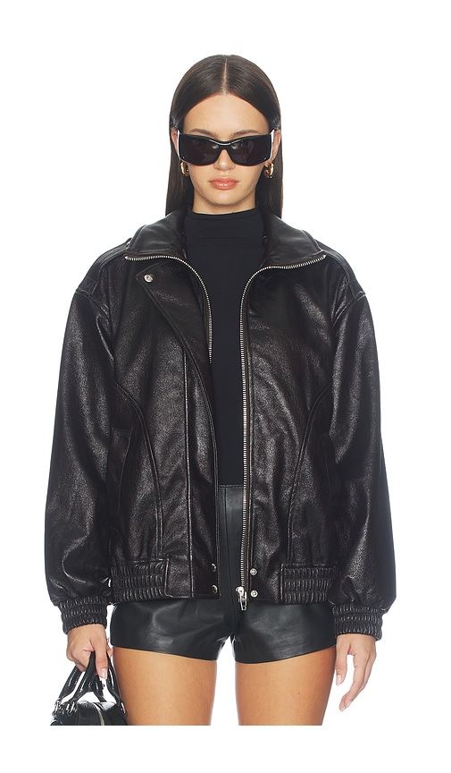 Faux Leather Jacket in Brown. - size S (also in XS, M, L) - BLANKNYC - Modalova