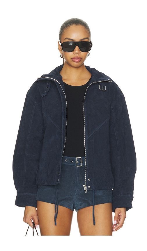 Suede Jacket in Navy. - size M (also in XS) - BLANKNYC - Modalova