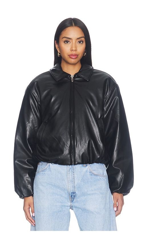 Faux Leather Jacket in Black. - size L (also in M, S, XS) - BLANKNYC - Modalova