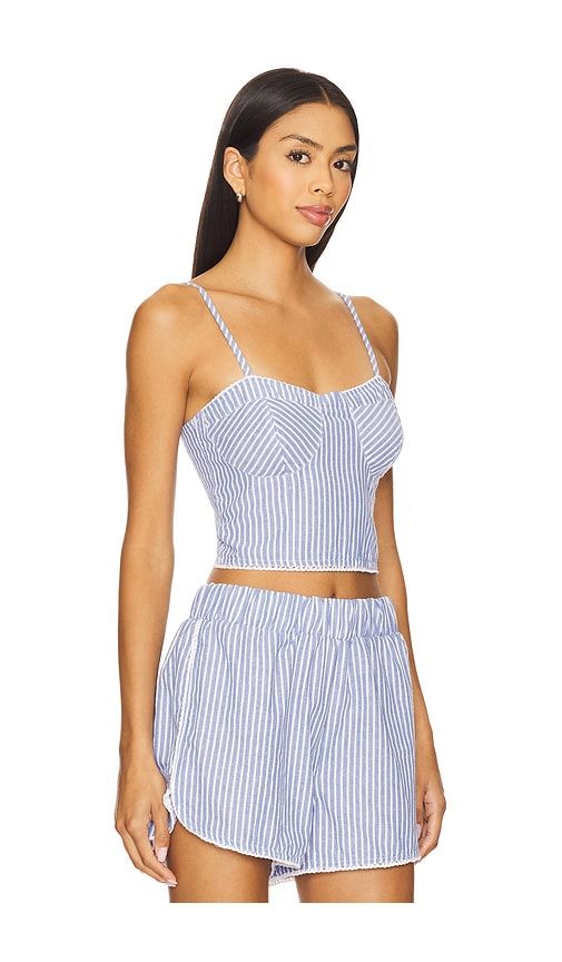 Bustier Crop Top in Blue. - size L (also in M, S) - BLANKNYC - Modalova