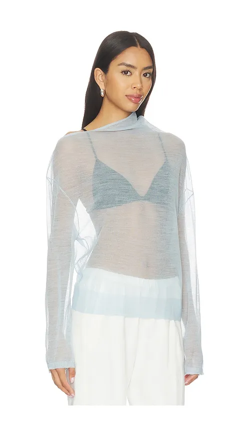 Reve Long Sleeve Sweater in Blue. - size L (also in M, S, XS) - Belle Anna - Modalova