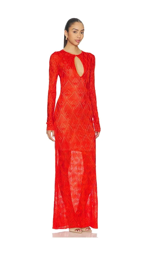 Long Knit Dress in Orange. - size M (also in S, XS) - Blumarine - Modalova