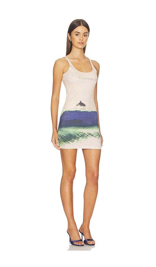 Print Jersey Dress in Tan,Royal. - size L (also in M, S) - Blumarine - Modalova